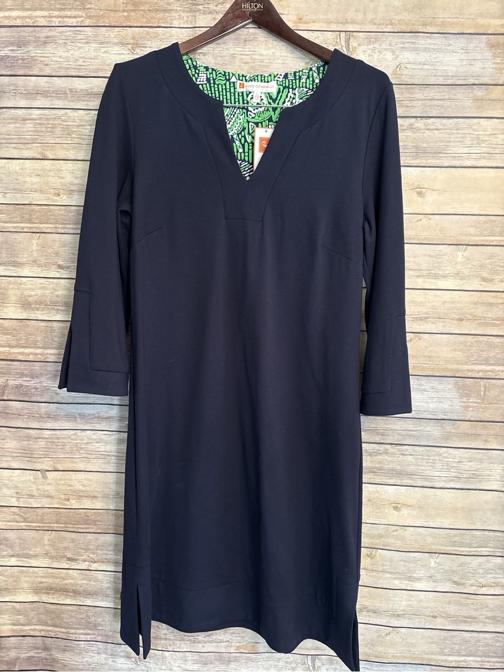 JUDE CONNALLY Megan Dress in Lightweight Jude Cloth Navy Blue